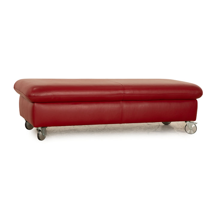 Willi Schillig Taoo Leather Stool Red
