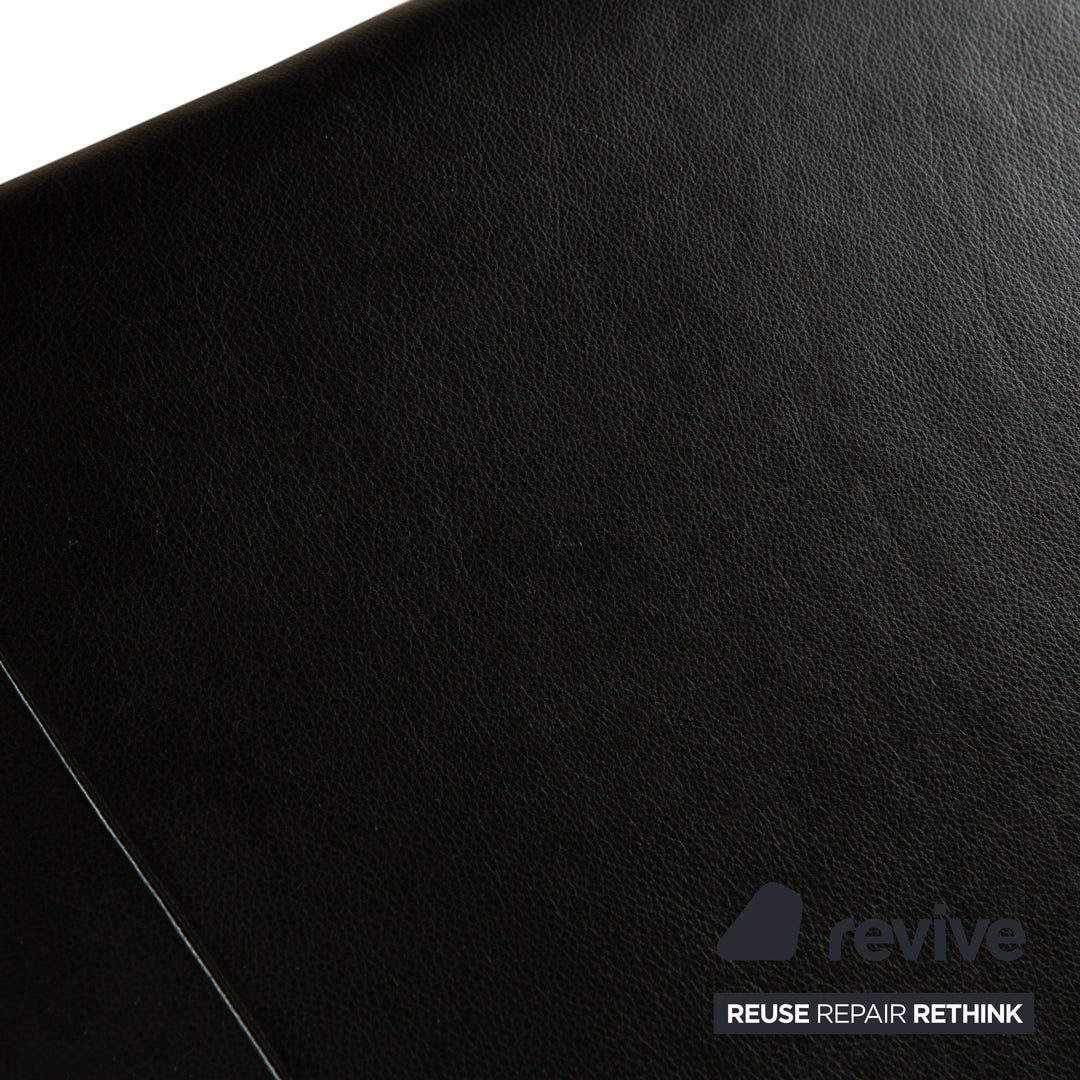 Willi Schillig Taoo Leder Hocker Schwarz Staufach