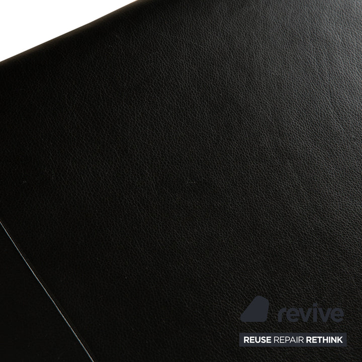 Willi Schillig Taoo Leder Hocker Schwarz Staufach