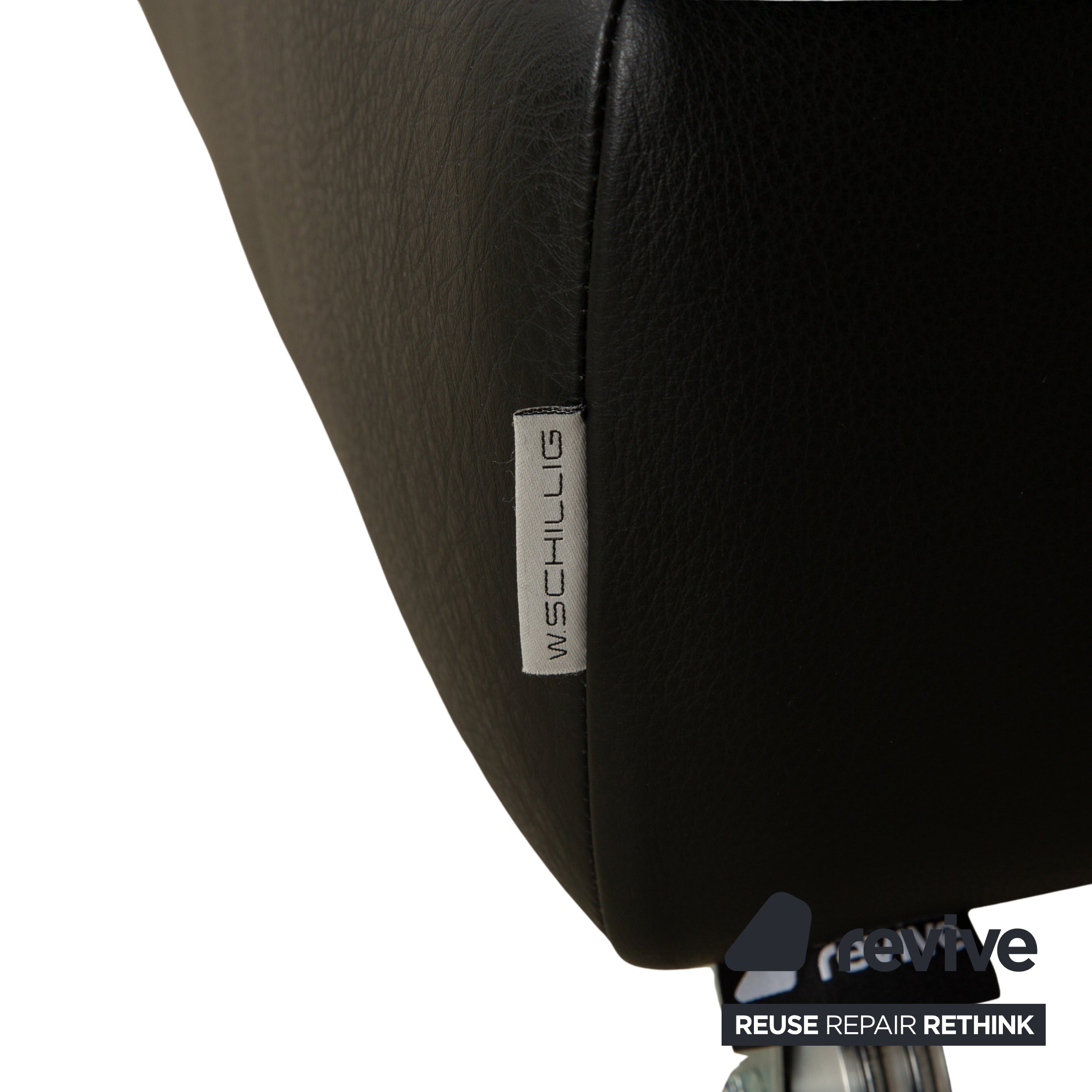 Willi Schillig Taoo Leder Hocker Schwarz Staufach