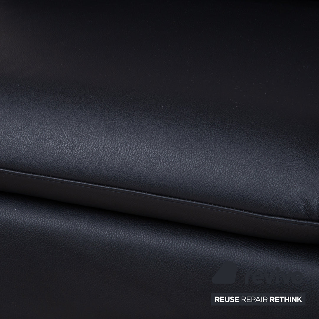 Willi Schillig Taoo Leder Zweisitzer Schwarz Sofa Couch manuelle Funktion