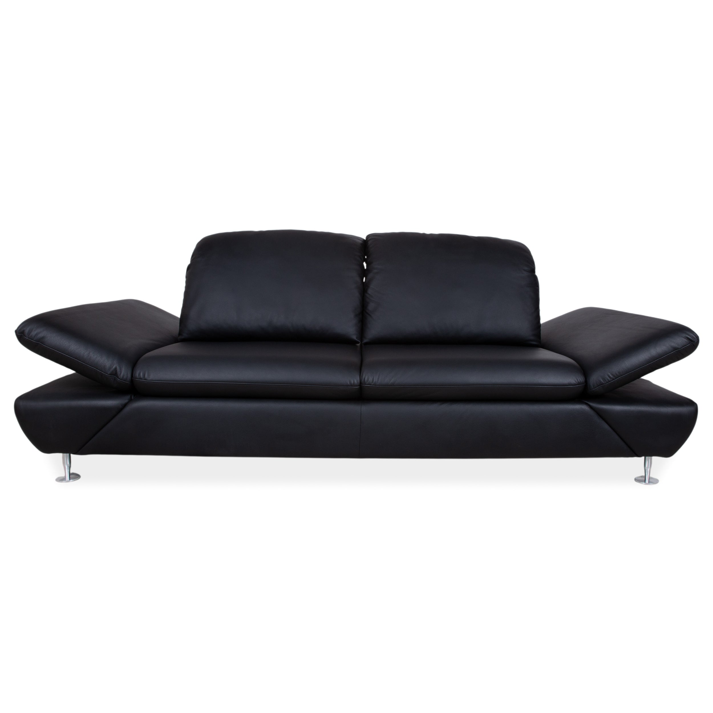 Willi Schillig Taoo Leder Zweisitzer Schwarz Sofa Couch manuelle Funktion