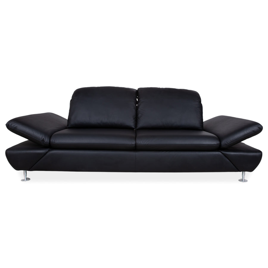 Willi Schillig Taoo Leder Zweisitzer Schwarz Sofa Couch manuelle Funktion