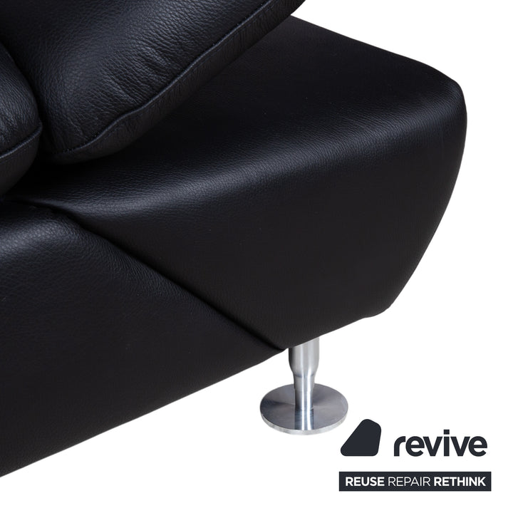 Willi Schillig Taoo Leder Zweisitzer Schwarz Sofa Couch manuelle Funktion