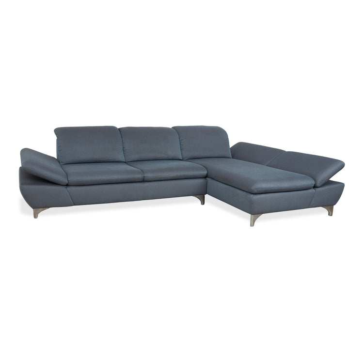 Willi Schillig Taoo Stoff Ecksofa Blau Grau manuelle Funktion Sofa Couch