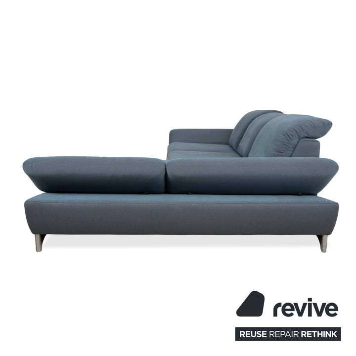 Willi Schillig Taoo Stoff Ecksofa Blau Grau manuelle Funktion Sofa Couch