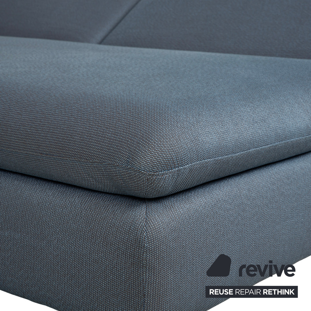 Willi Schillig Taoo Stoff Ecksofa Blau Grau manuelle Funktion Sofa Couch