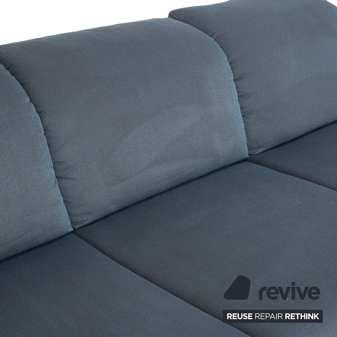Willi Schillig Taoo Stoff Ecksofa Blau Grau manuelle Funktion Sofa Couch