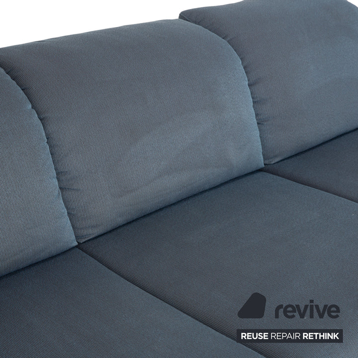 Willi Schillig Taoo Stoff Ecksofa Blau Grau manuelle Funktion Sofa Couch