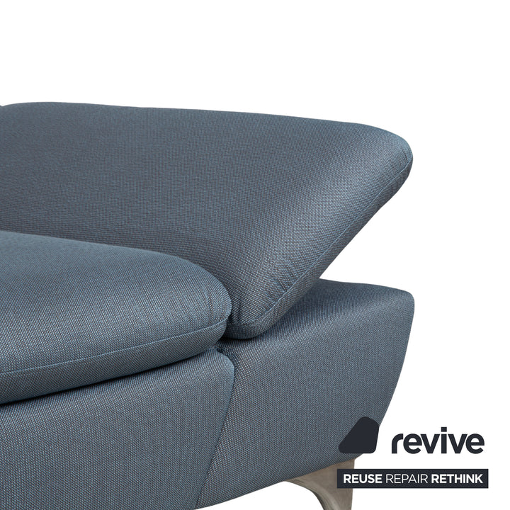 Willi Schillig Taoo Stoff Ecksofa Blau Grau manuelle Funktion Sofa Couch