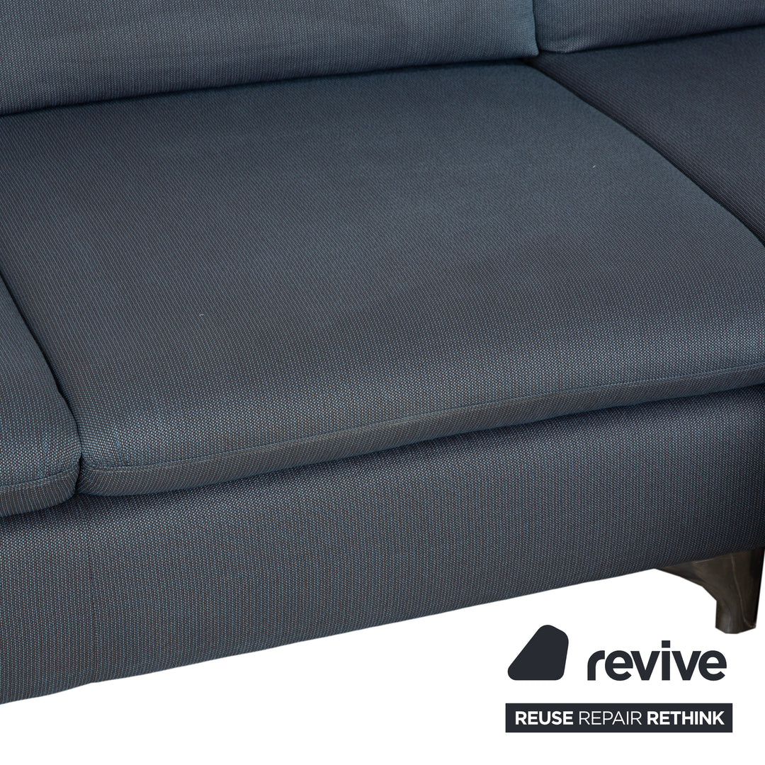 Willi Schillig Taoo Stoff Ecksofa Blau Grau manuelle Funktion Sofa Couch