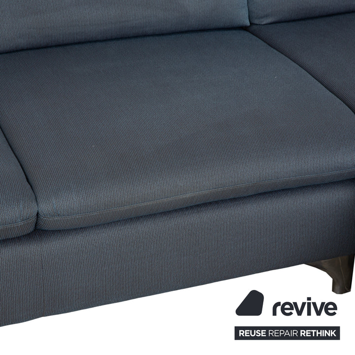 Willi Schillig Taoo Stoff Ecksofa Blau Grau manuelle Funktion Sofa Couch