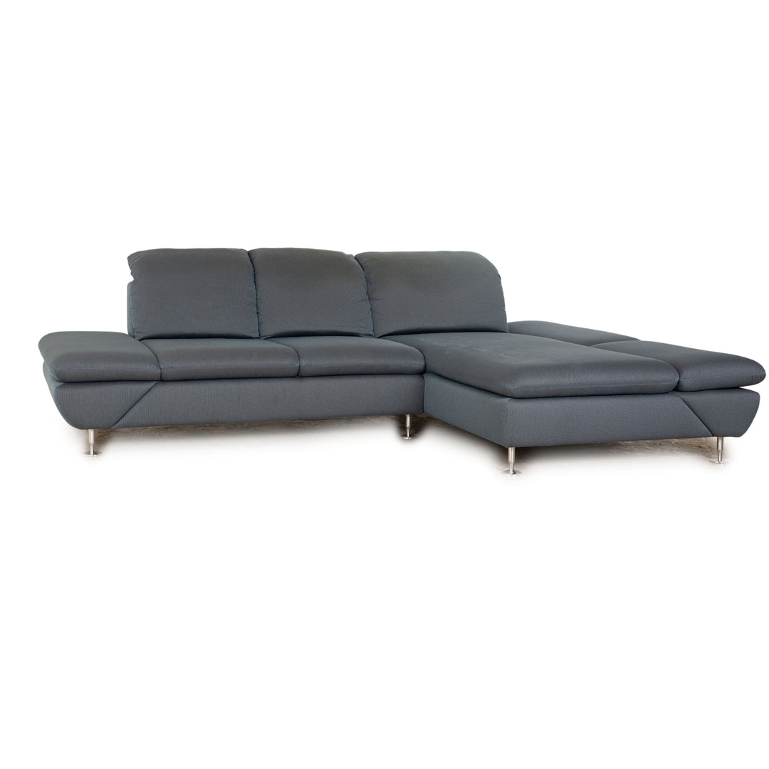 Willi Schillig Taoo fabric corner sofa blue chaise longue right manual function