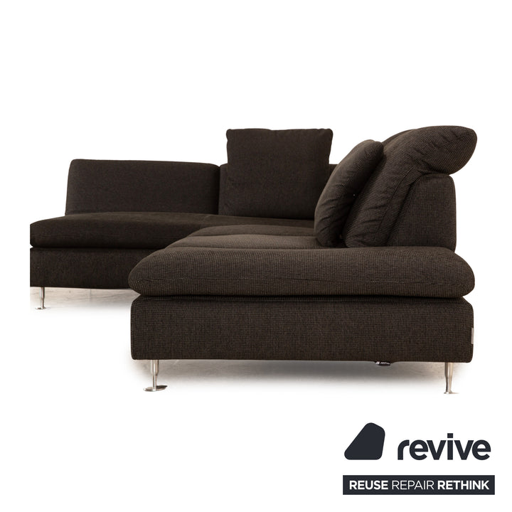 Willi Schillig Taoo fabric corner sofa dark grey manual function chaise longue left sofa couch