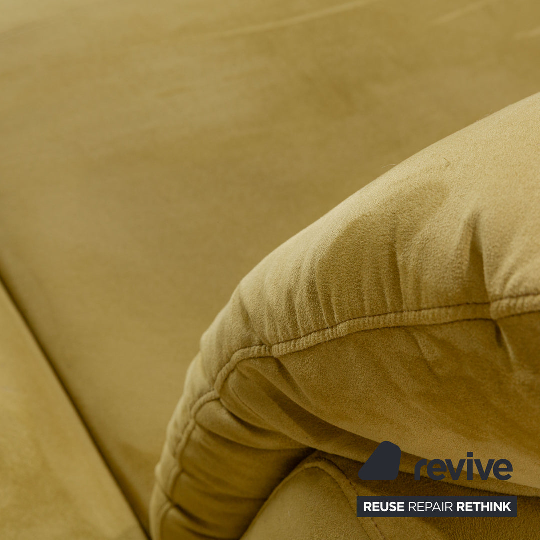 Willi Schillig Taoo Stoff Ecksofa Gelbgrün manuelle Funktion Sofa Couch