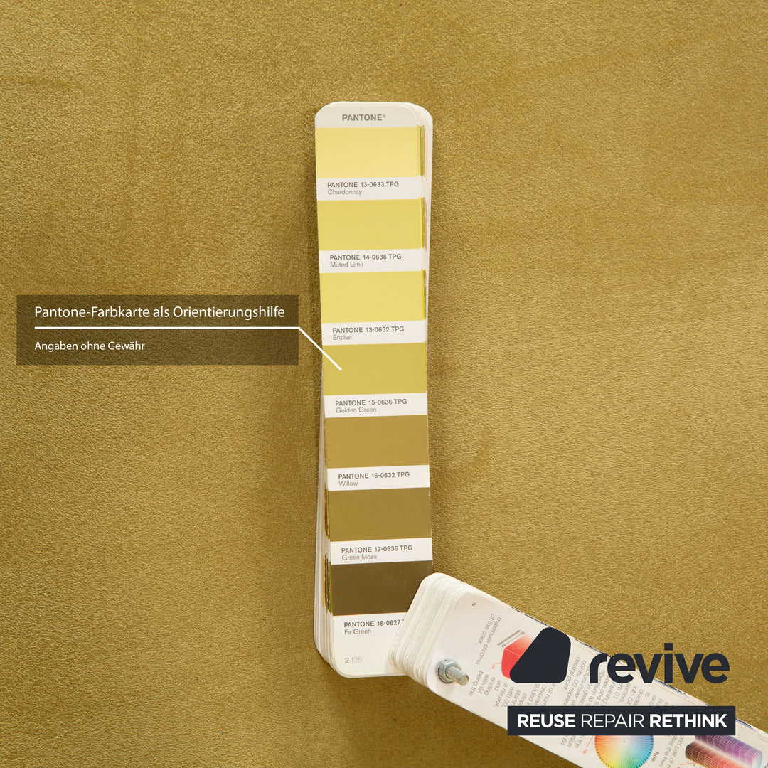 Canapé d'angle en tissu Willi Schillig Taoo jaune-vert à fonction manuelle