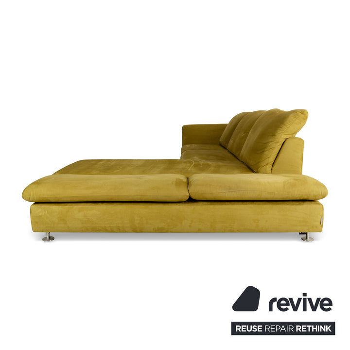 Willi Schillig Taoo Stoff Ecksofa Gelbgrün manuelle Funktion Sofa Couch