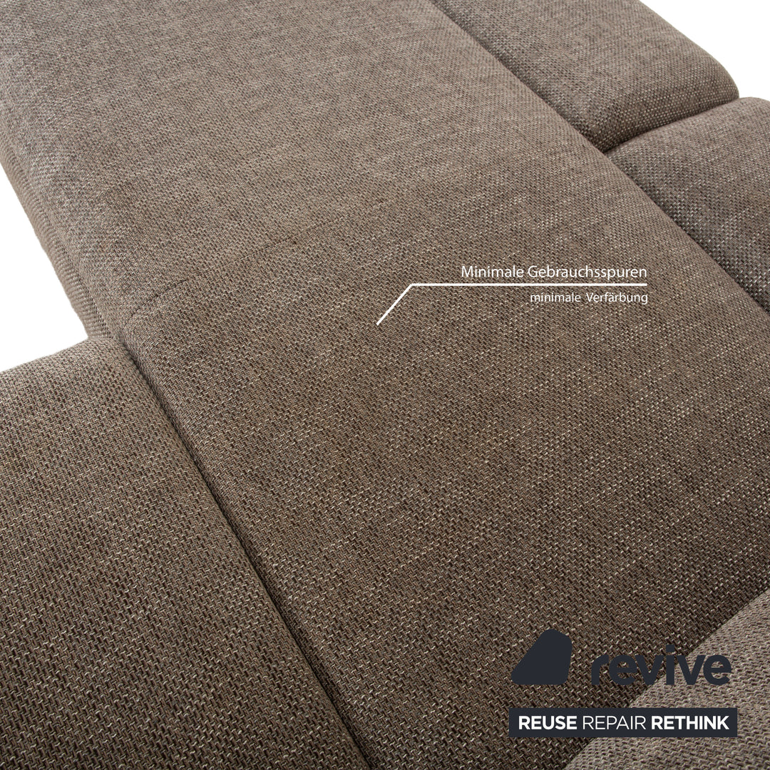 Willi Schillig Taoo fabric corner sofa grey chaise longue left manual function sofa couch