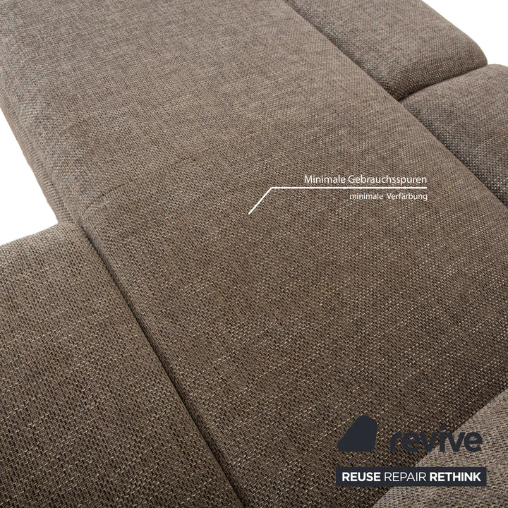 Willi Schillig Taoo fabric corner sofa grey chaise longue left manual function sofa couch