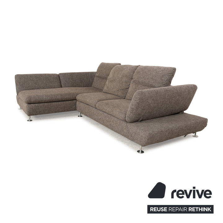 Willi Schillig Taoo fabric corner sofa grey chaise longue left manual function sofa couch