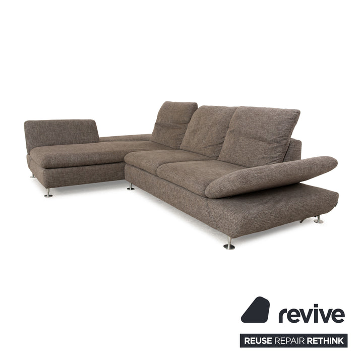 Willi Schillig Taoo fabric corner sofa grey chaise longue left manual function sofa couch