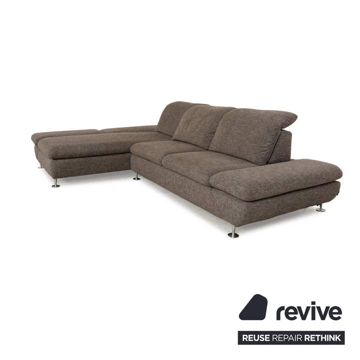 Willi Schillig Taoo fabric corner sofa grey chaise longue left manual function sofa couch