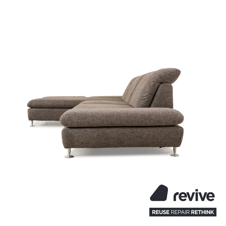 Willi Schillig Taoo fabric corner sofa grey chaise longue left manual function sofa couch