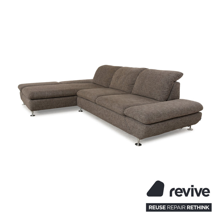 Willi Schillig Taoo fabric corner sofa grey chaise longue left manual function sofa couch