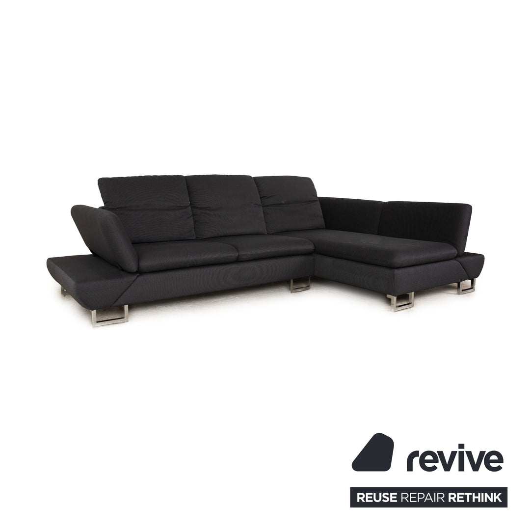 Willi Schillig Taoo Stoff Ecksofa Grau Recamiere Rechts manuelle Funktion Sofa Couch