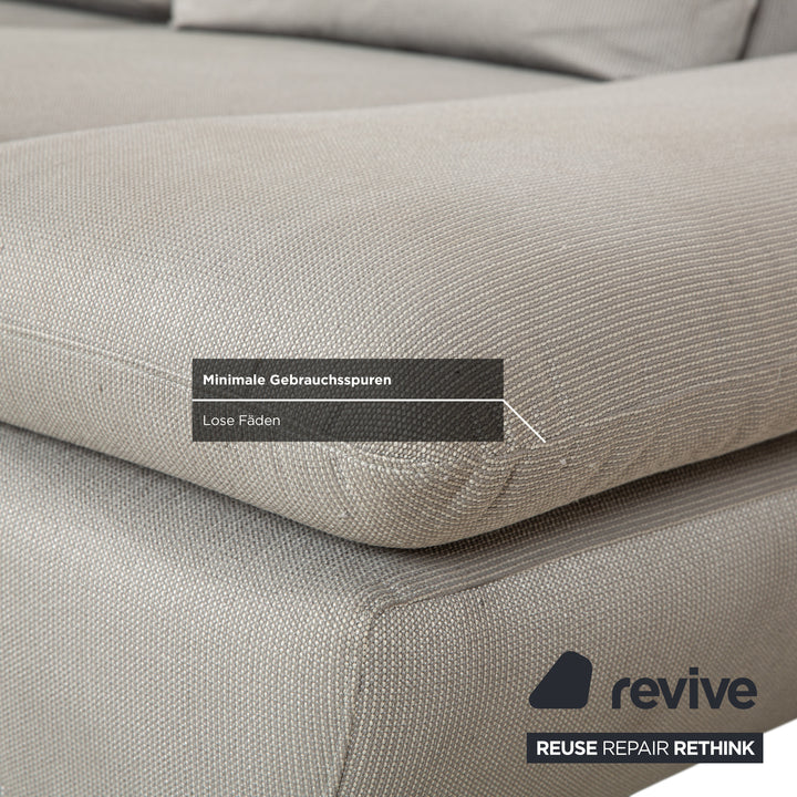 Willi Schillig Taoo Stoff Ecksofa Grau Sofa Couch manuelle Funktion