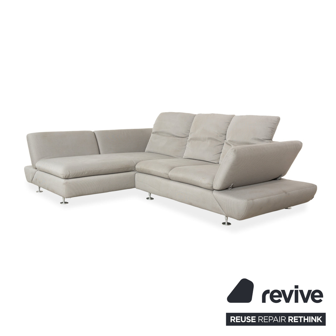 Willi Schillig Taoo Stoff Ecksofa Grau Sofa Couch manuelle Funktion