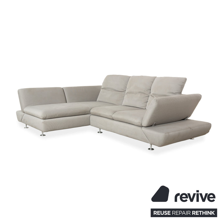 Willi Schillig Taoo Stoff Ecksofa Grau Sofa Couch manuelle Funktion
