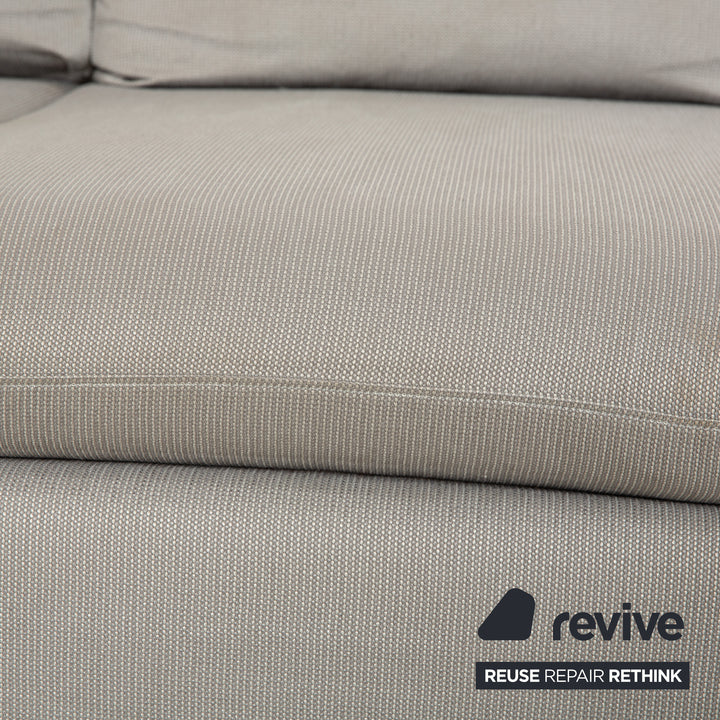 Canapé d'angle en tissu gris Willi Schillig Taoo, fonction manuelle