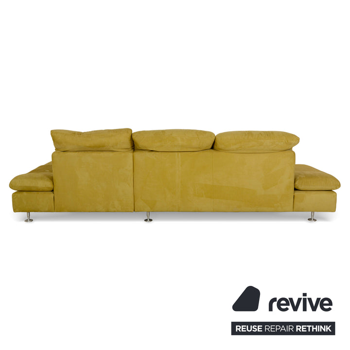 Willi Schillig Taoo Stoff Ecksofa Gelbgrün manuelle Funktion Sofa Couch