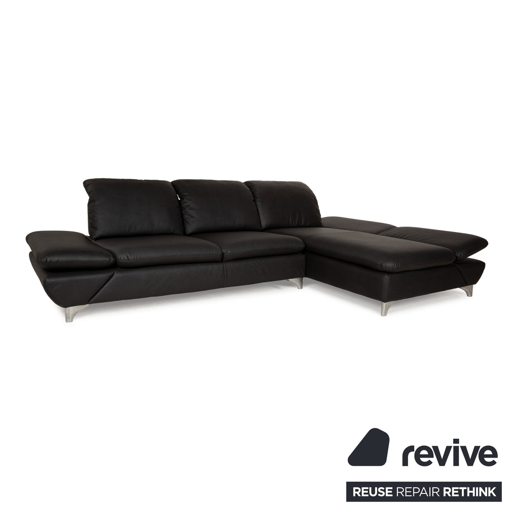 Willi Schillig Taoo vegan leather corner sofa anthracite dark grey manual function sofa couch new cover