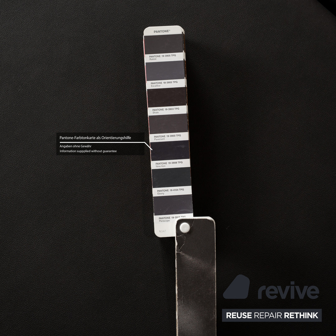 Willi Schillig Taoo Canapé d'angle en cuir vegan anthracite gris foncé fonction manuelle canapé canapé nouvelle housse