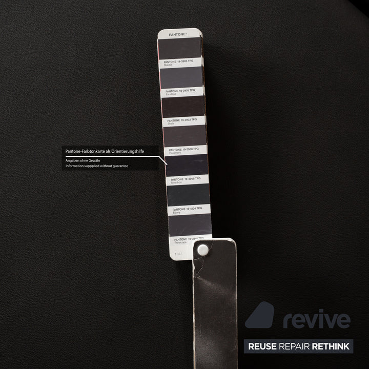 Willi Schillig Taoo Canapé d'angle en cuir vegan anthracite gris foncé fonction manuelle canapé canapé nouvelle housse
