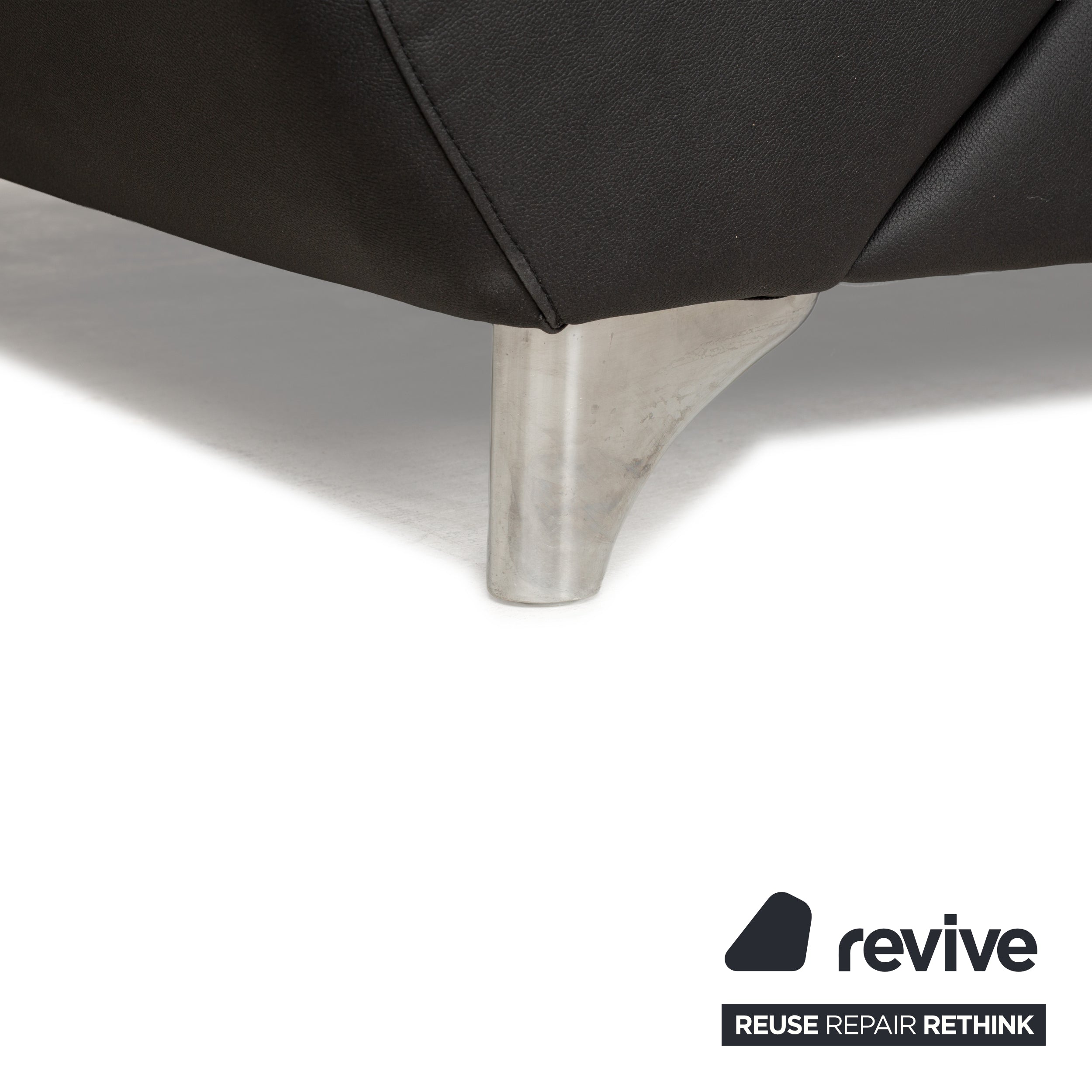 Willi Schillig Taoo veganes Leder Ecksofa Anthrazit Dunkelgrau manuelle Funktion Sofa Couch Neubezug