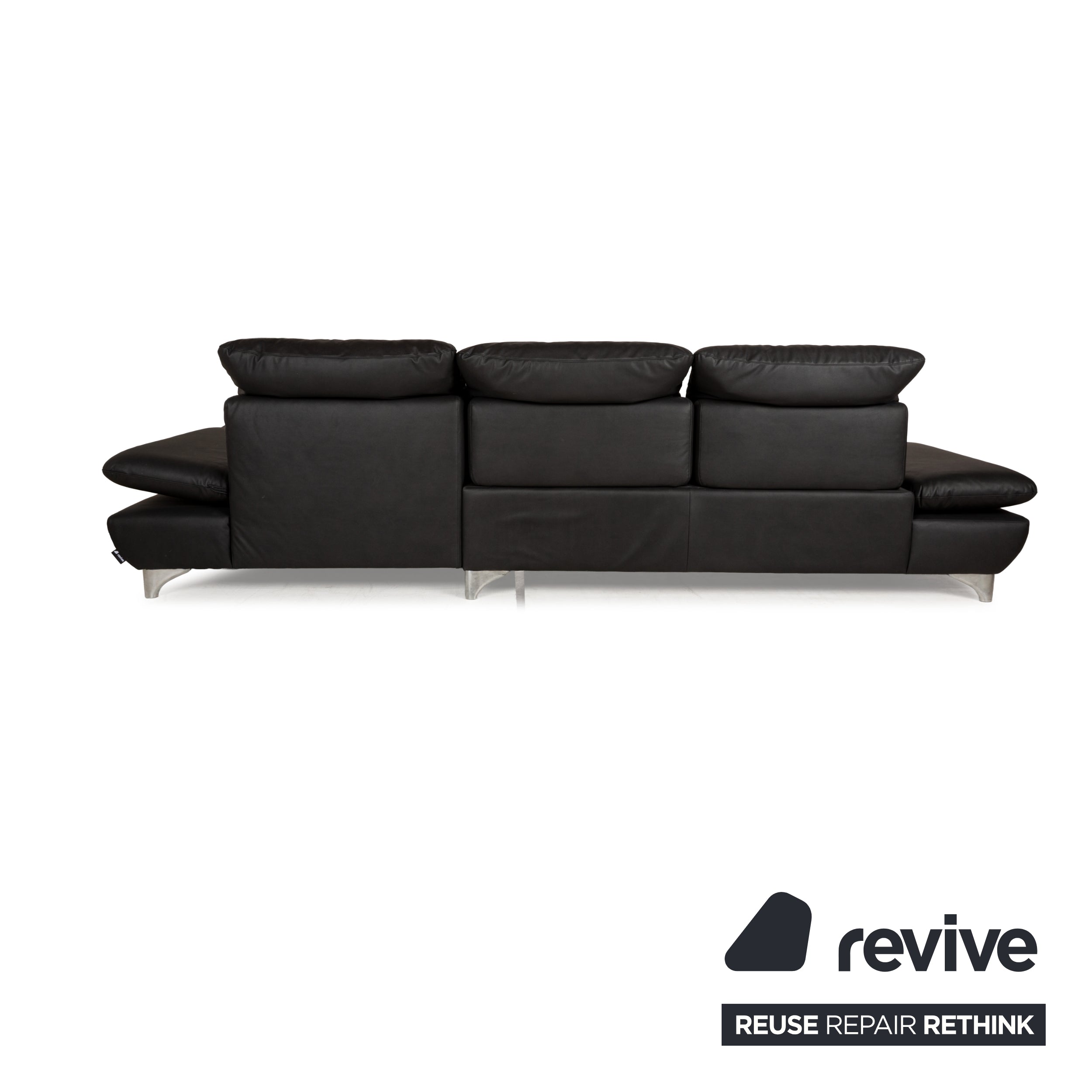 Willi Schillig Taoo vegan leather corner sofa anthracite dark grey manual function sofa couch new cover