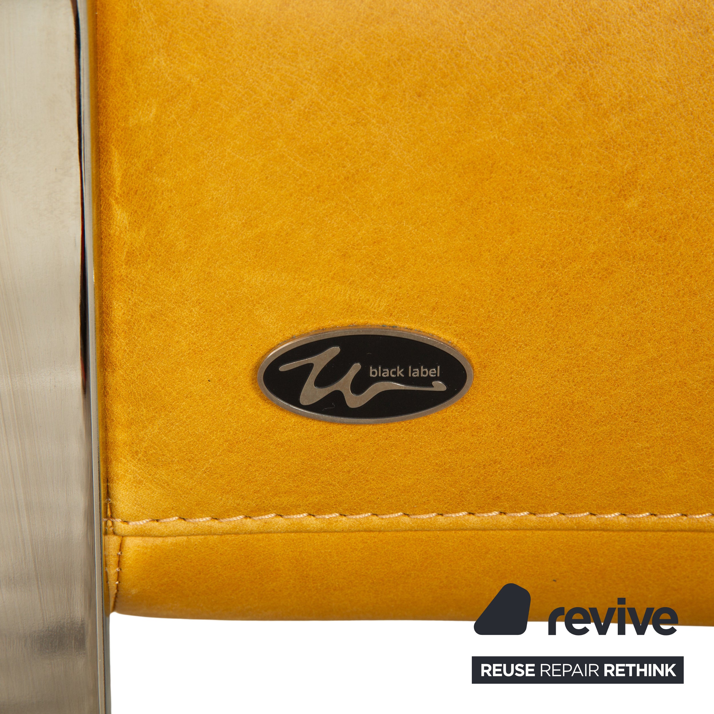 Willi Schillig Trovatoore Leder Zweisitzer Gelb Senf manuelle Funktion Sofa Couch