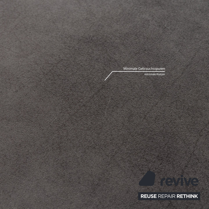 Tabouret en tissu Willi Schillig Taoo gris fonction manuelle