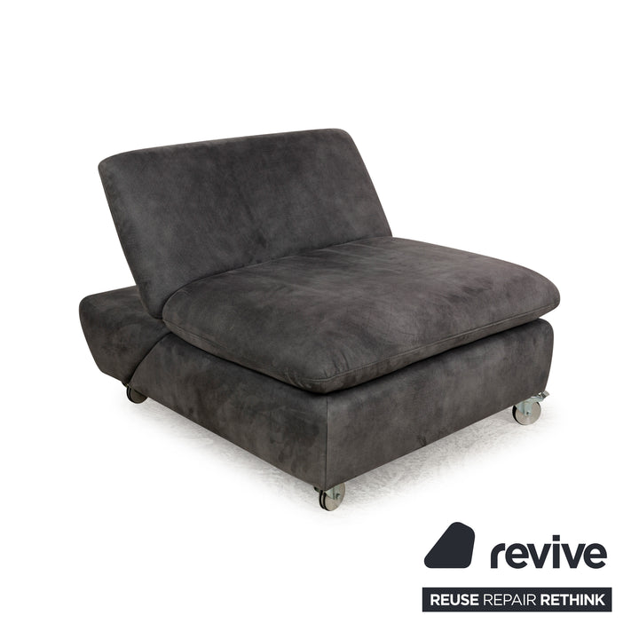 Willi Schillig Taoo Stoff Hocker Grau manuelle Funktion