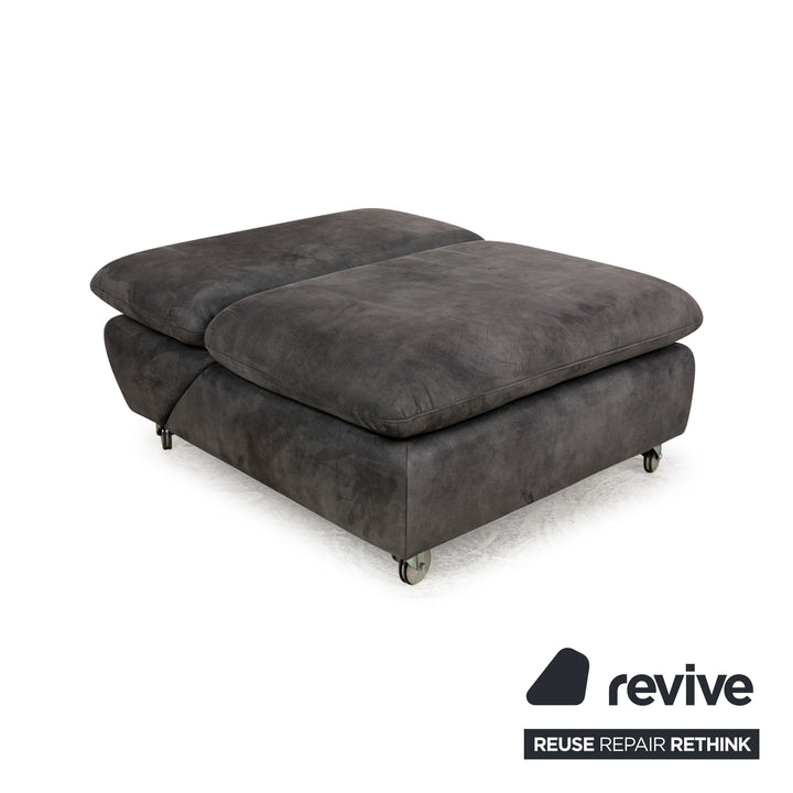 Tabouret en tissu Willi Schillig Taoo gris fonction manuelle