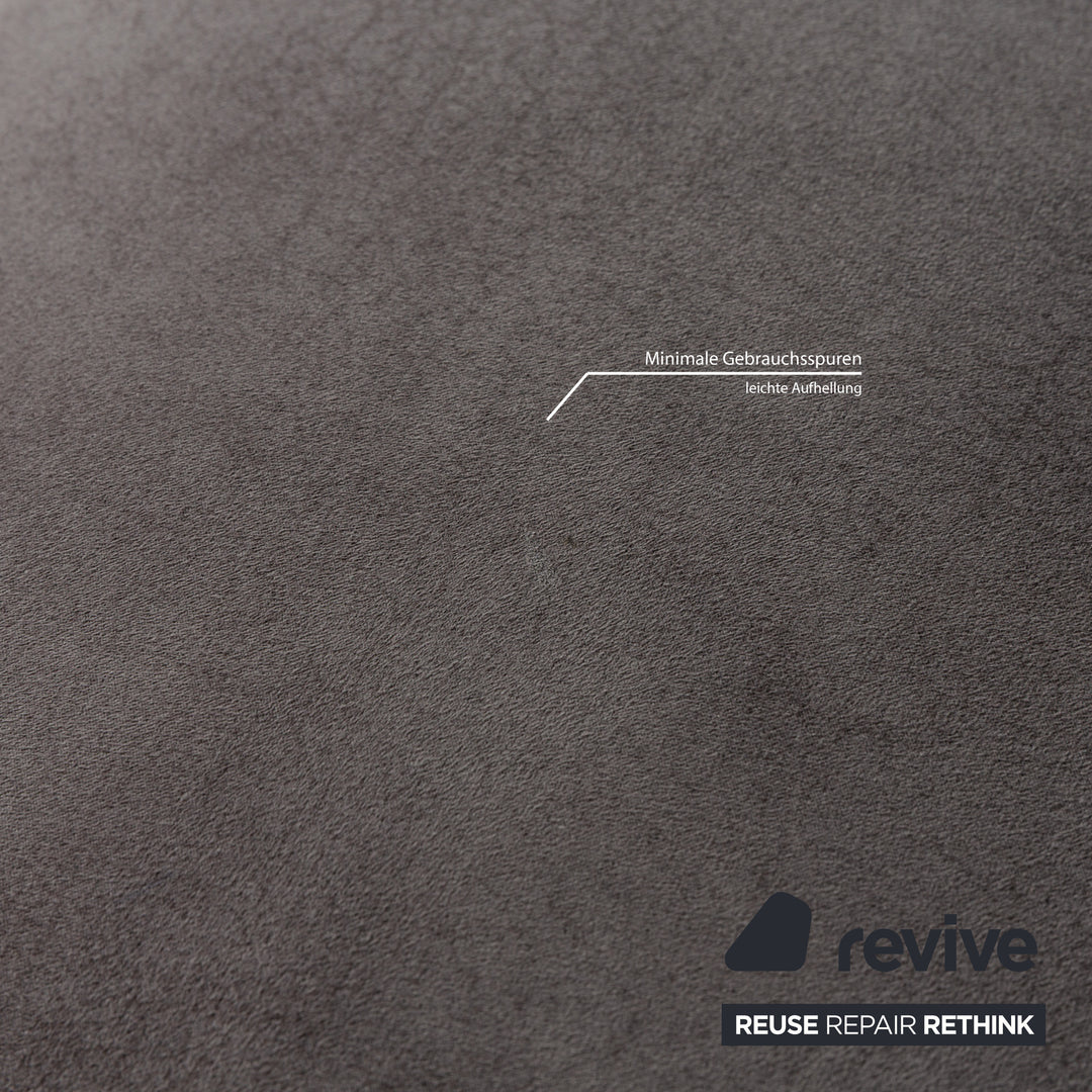 Tabouret en tissu Willi Schillig Taoo gris fonction manuelle