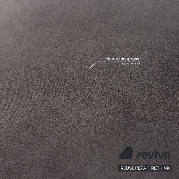 Tabouret en tissu Willi Schillig Taoo gris fonction manuelle