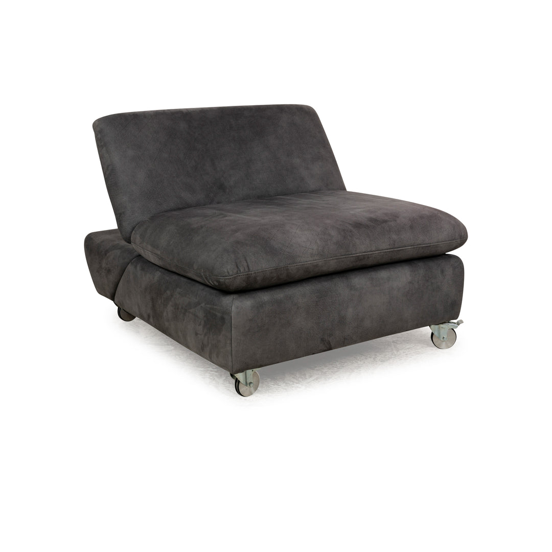 Tabouret en tissu Willi Schillig Taoo gris fonction manuelle