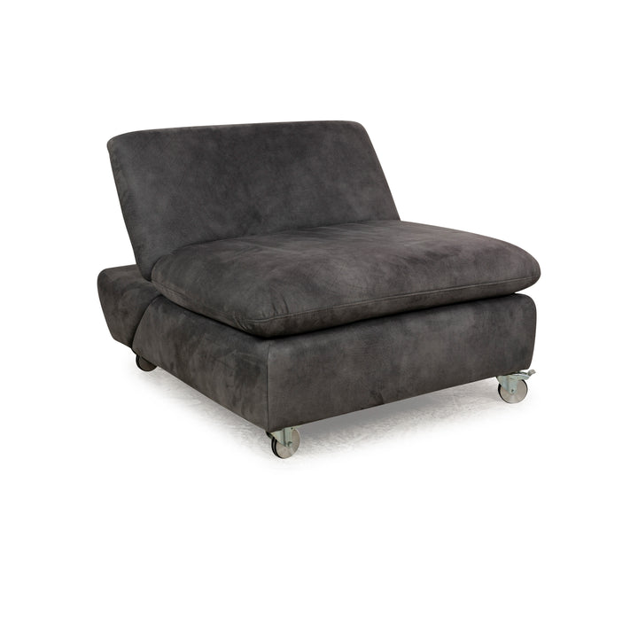 Tabouret en tissu Willi Schillig Taoo gris fonction manuelle