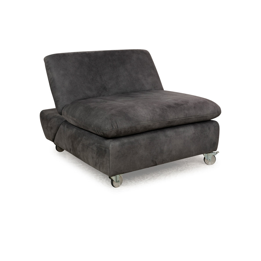 Tabouret en tissu Willi Schillig Taoo gris fonction manuelle