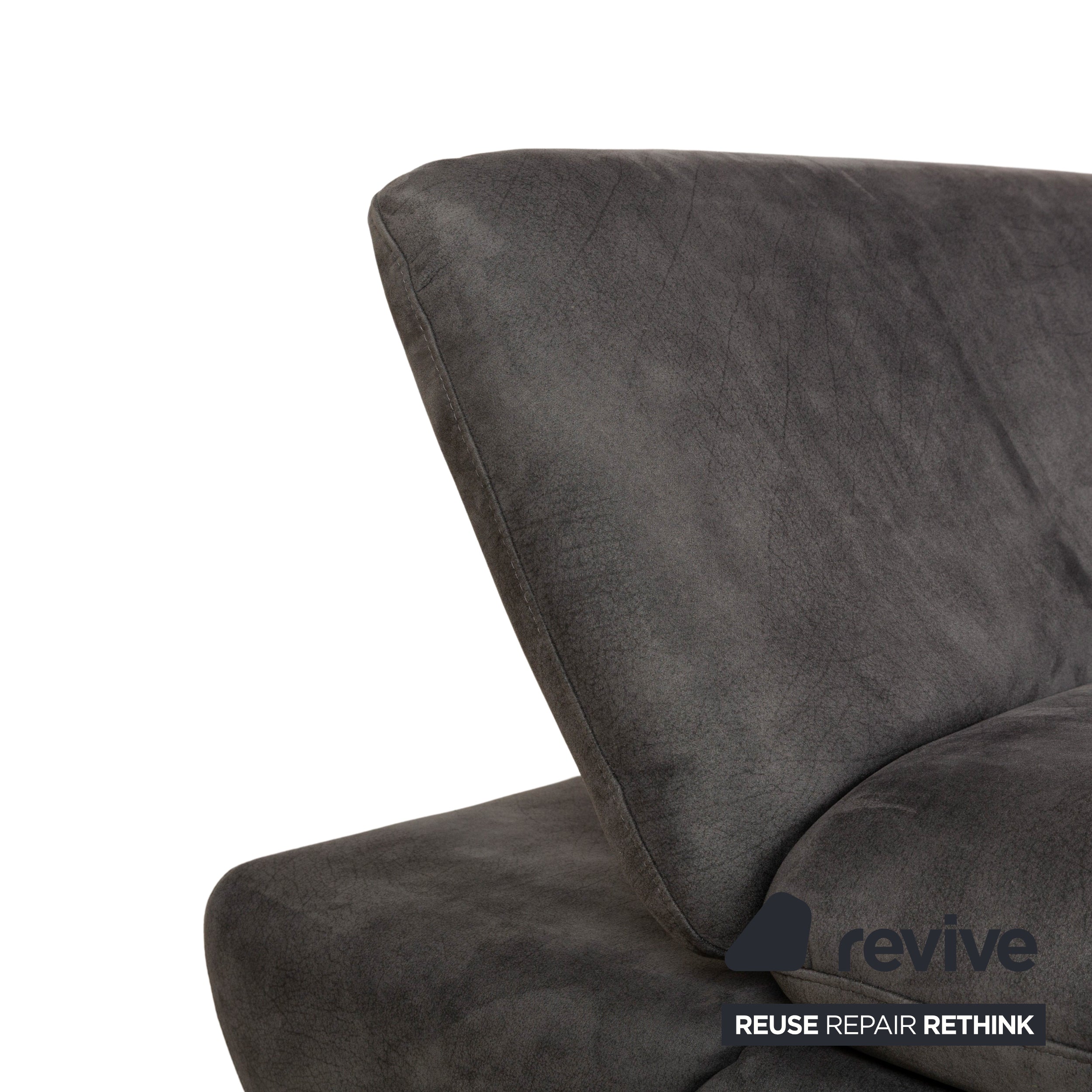 Willi Schillig Taoo Stoff Hocker Grau manuelle Funktion