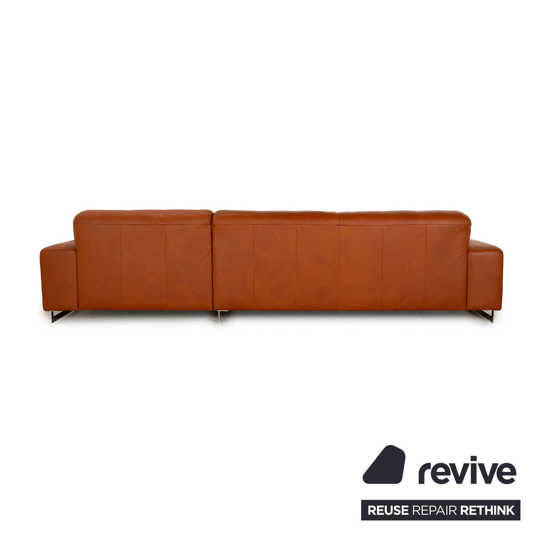 Willi Schillig Canapé d'angle en cuir William Marron Camel Recamiere Canapé droit